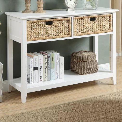Flavius console table with images white console table