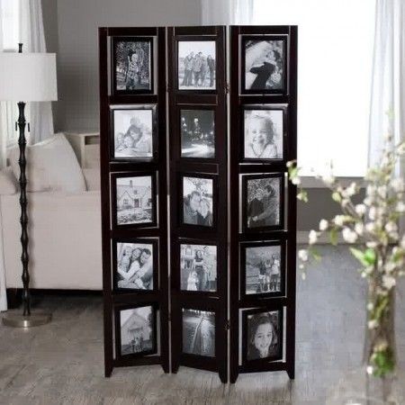 Floor standing picture frames tri fold room partition
