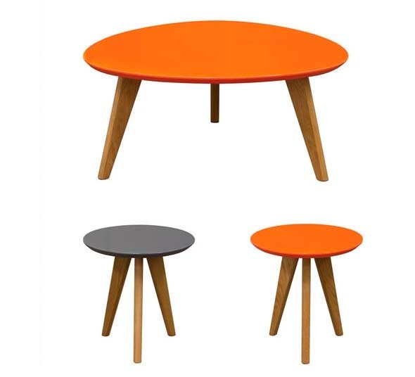 High gloss orange coffee table contemporary