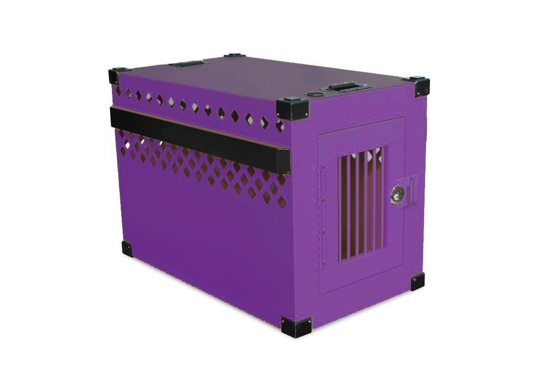 Impact case stationary dog crate large 400 purple