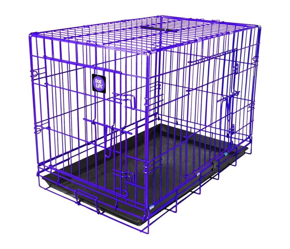 Large double door crate purple carriers and crates