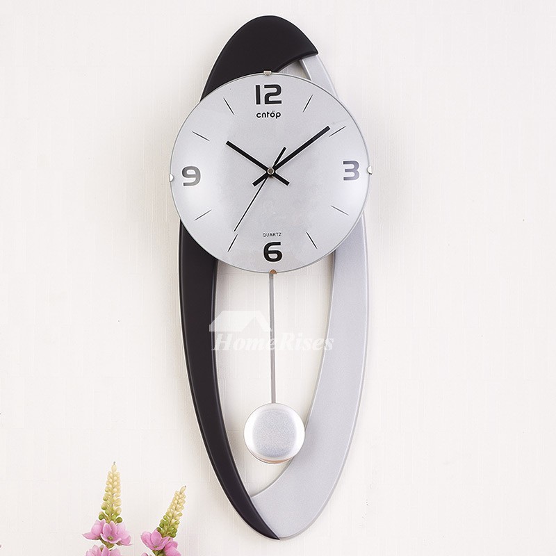 Long wall clocks wooden brown black pendulum decorative analog 5