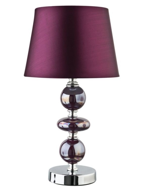 Modern plum purple pearl 3 ball glass table lamp perfect