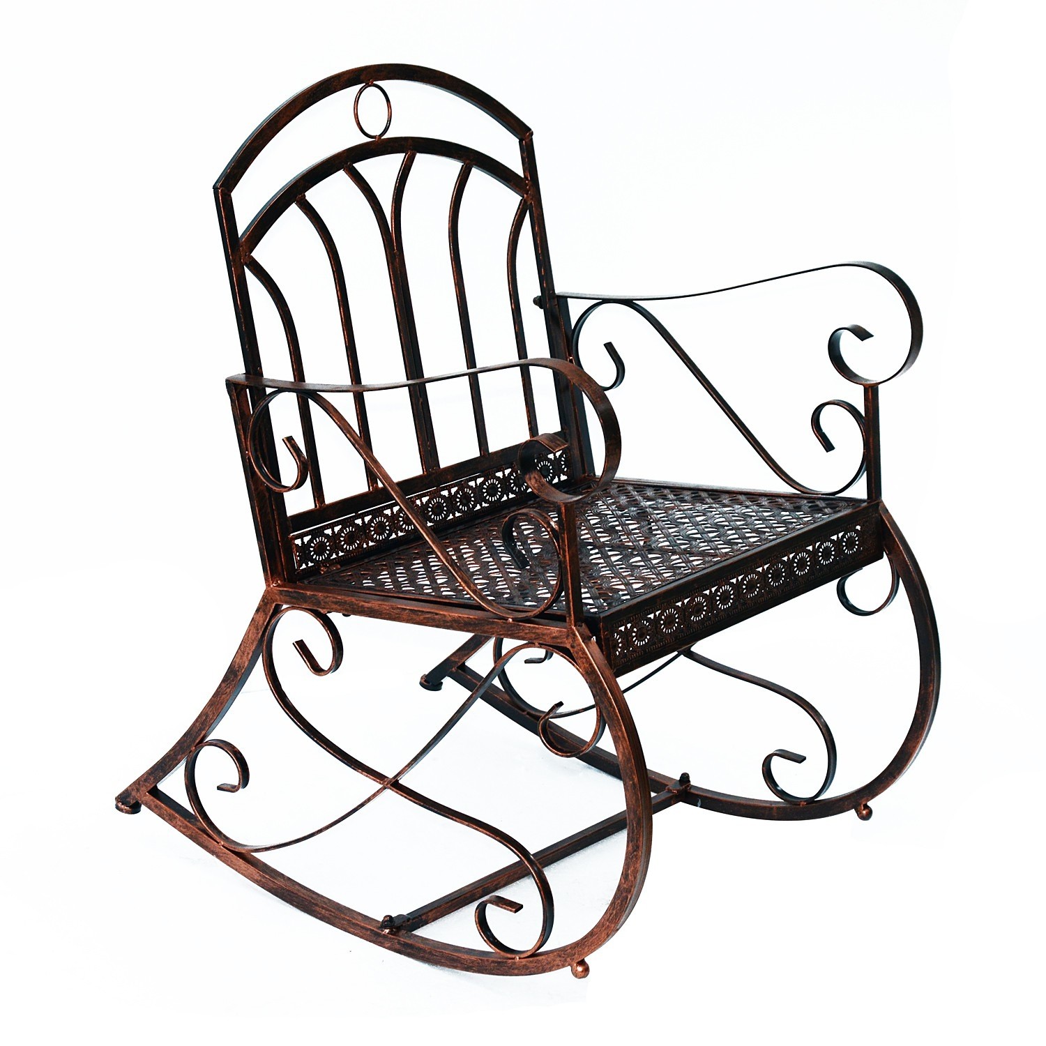 Outsunny luxury metal garden chair patio swing lounger