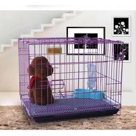 Pet wire folding cage dog crate with pull out tray