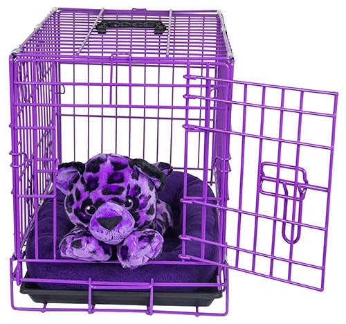 Purple dog crates