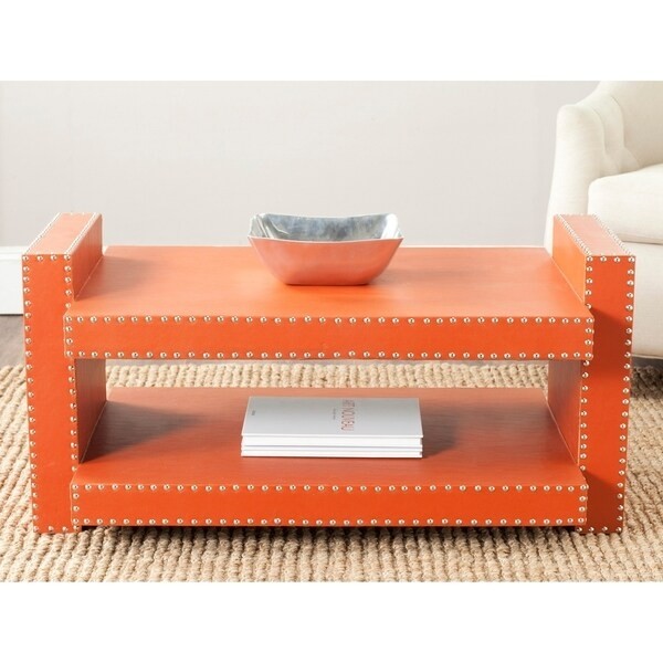 Shop safavieh garson orange coffee table 39 4 x 23