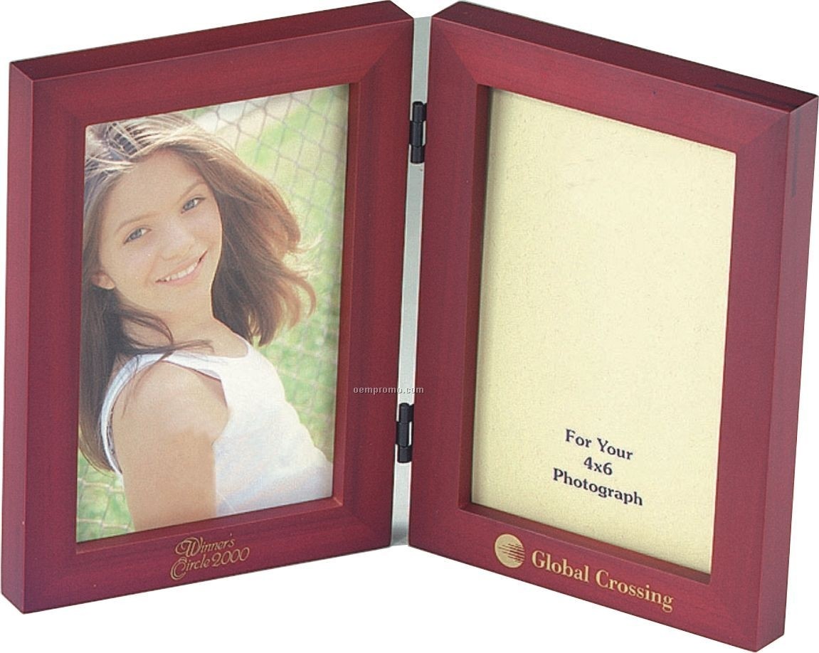 Simple wood picture frame double folding picture frame 5