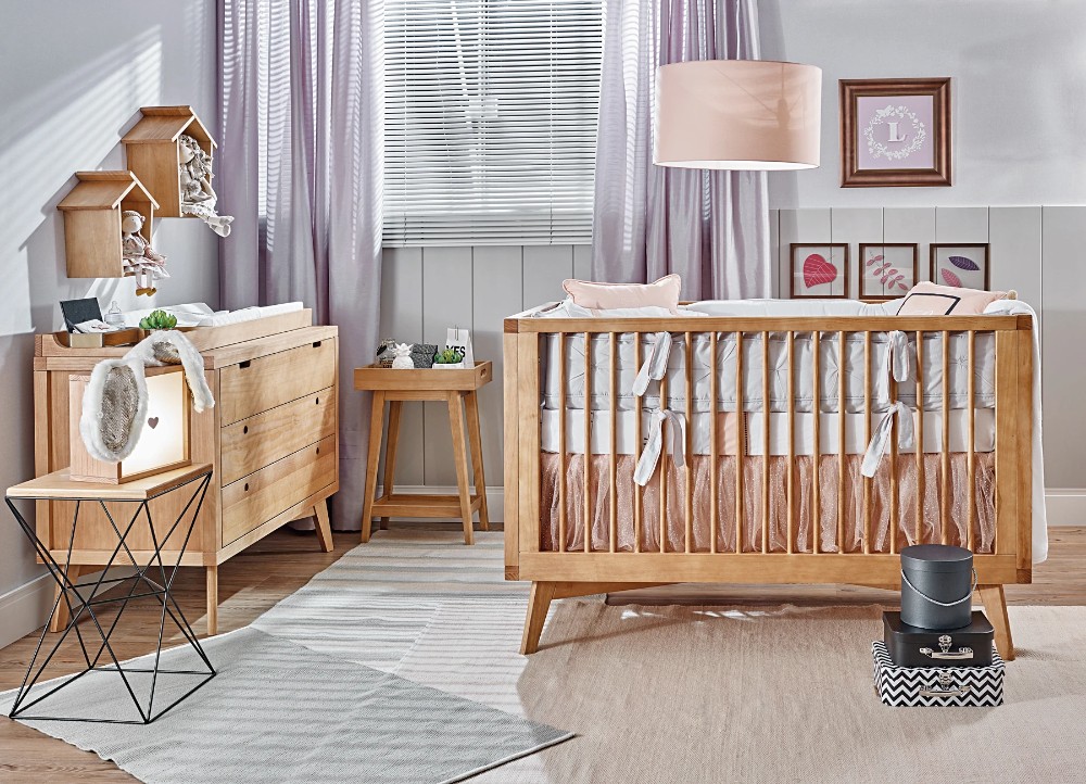 Solid wood convertible crib in 2020 baby furniture