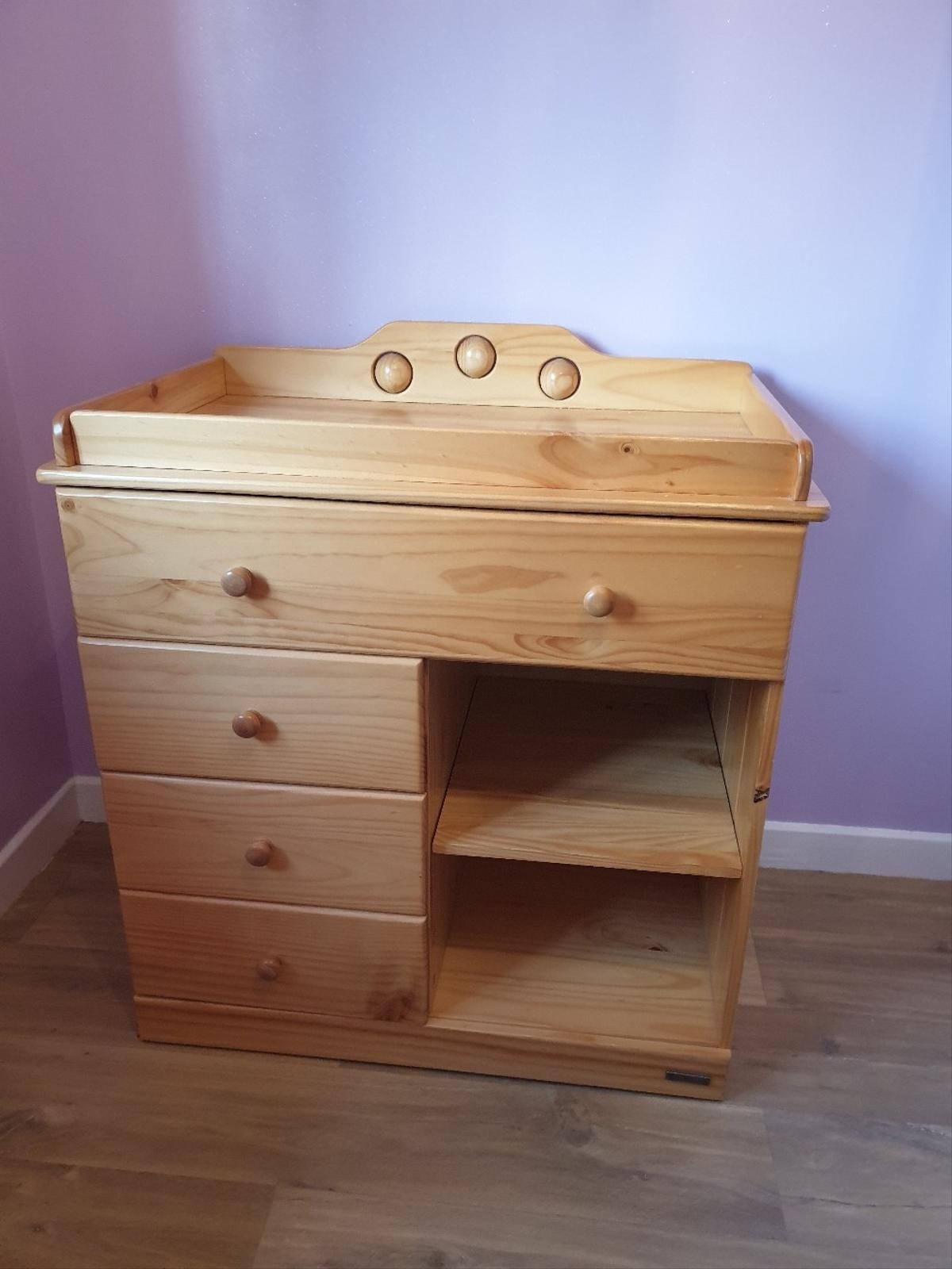 Solid wood dresser changing table