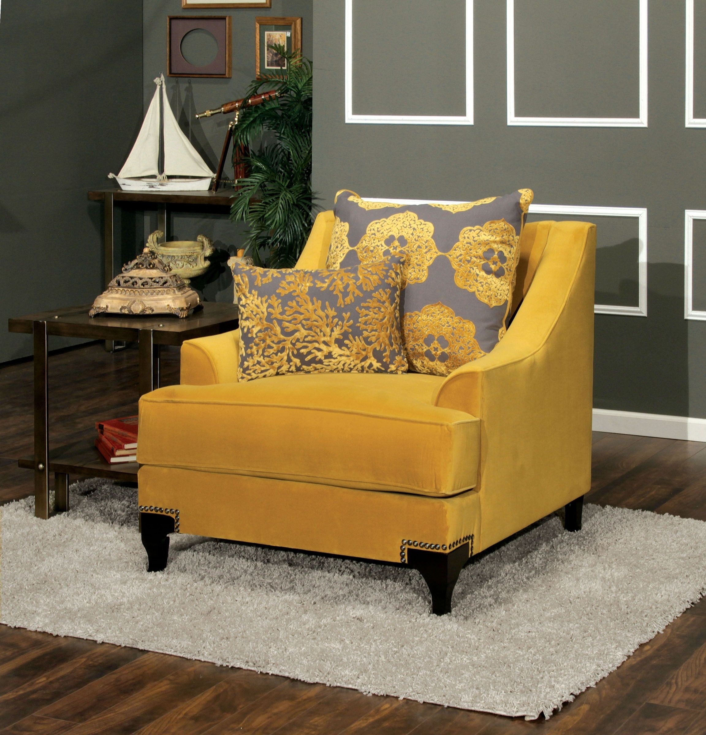Viscontti gold living room set from furniture of america