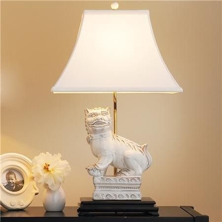 White foo dog table lamp asian table lamps by shades