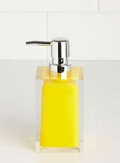 Yellow soap dispenser mason jar soap dispenser painted jar