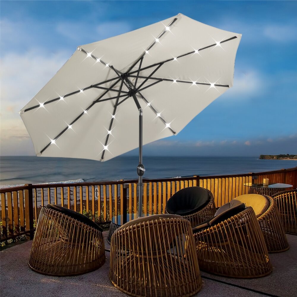 Ladies Men 42 Inches RLDSESS Compact Patio Umbrella 10 Ribs Rainproof Automatic Opening and Closing,Mediterranean Seashore,Windproof 