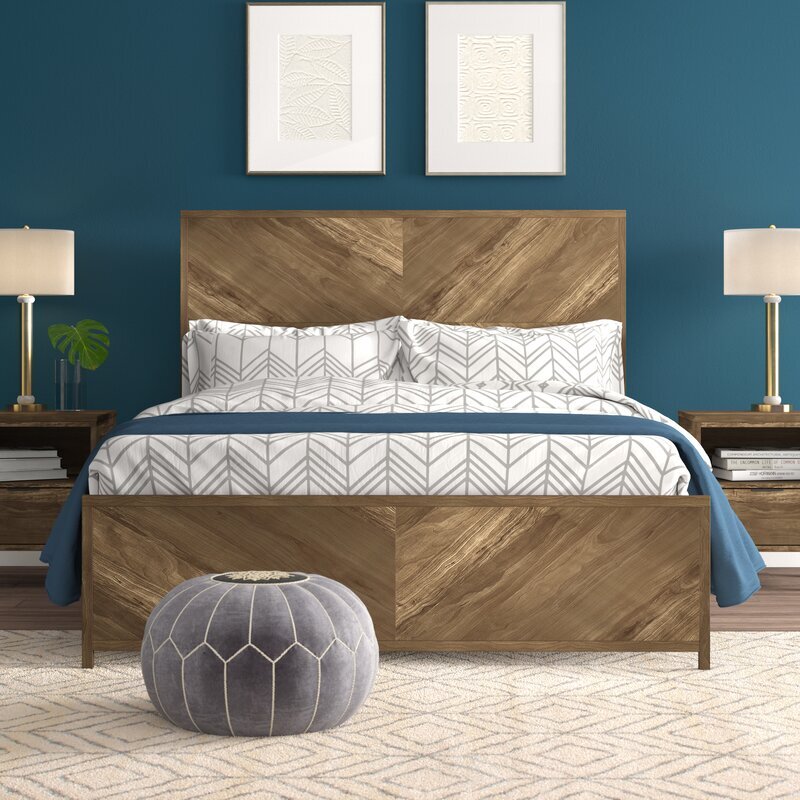 A beautiful wooden waterfall bedroom set