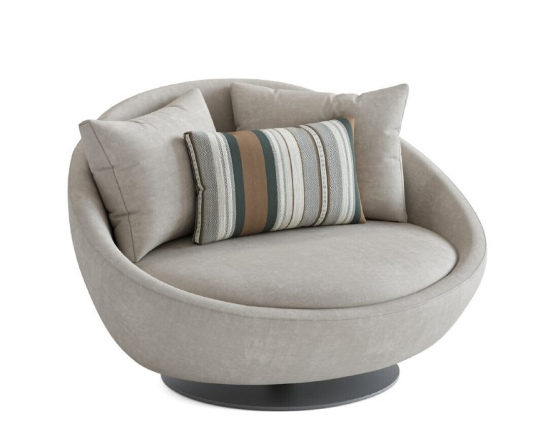 round swivel arm chair