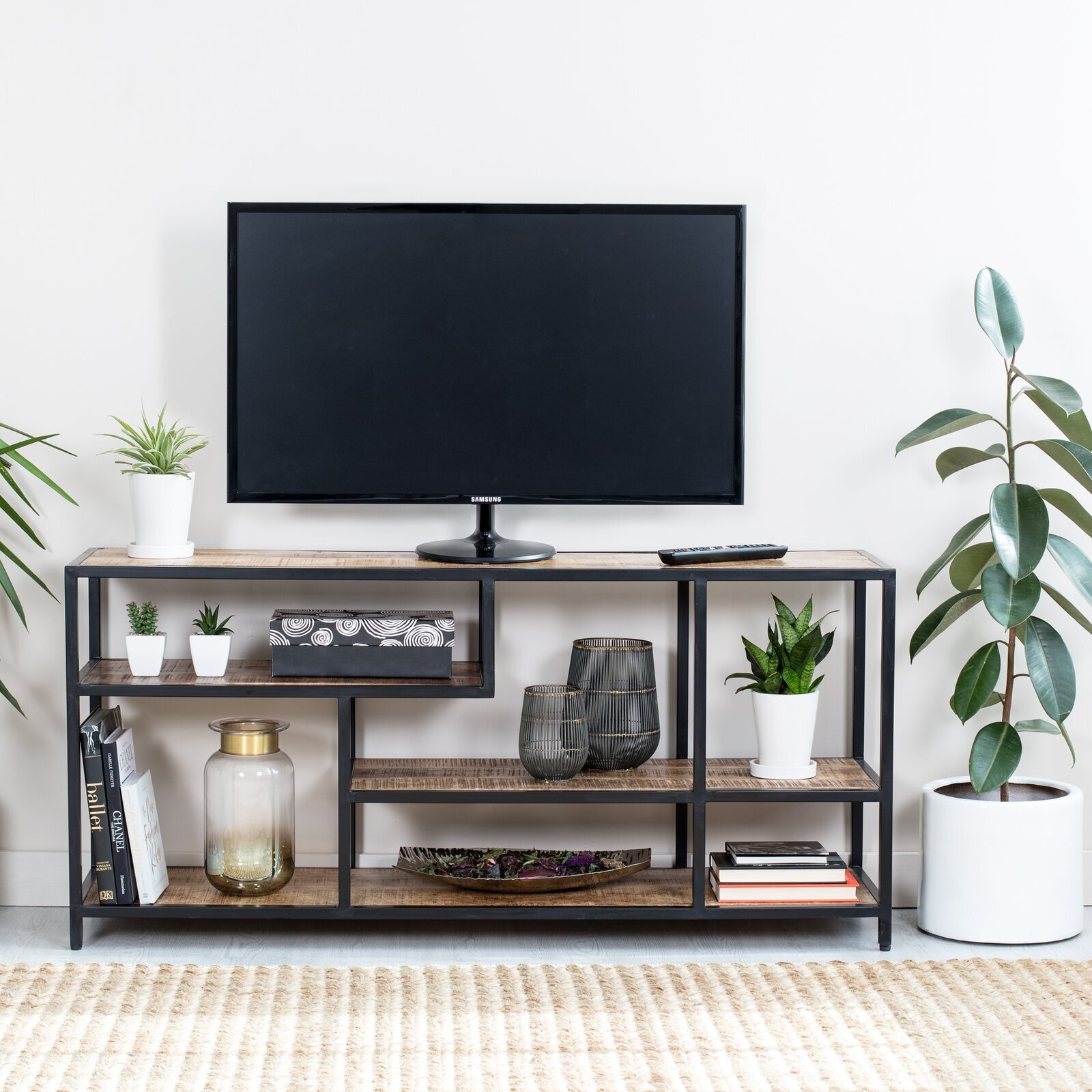 Aalysia Solid Wood TV Stand for TVs up to 65”