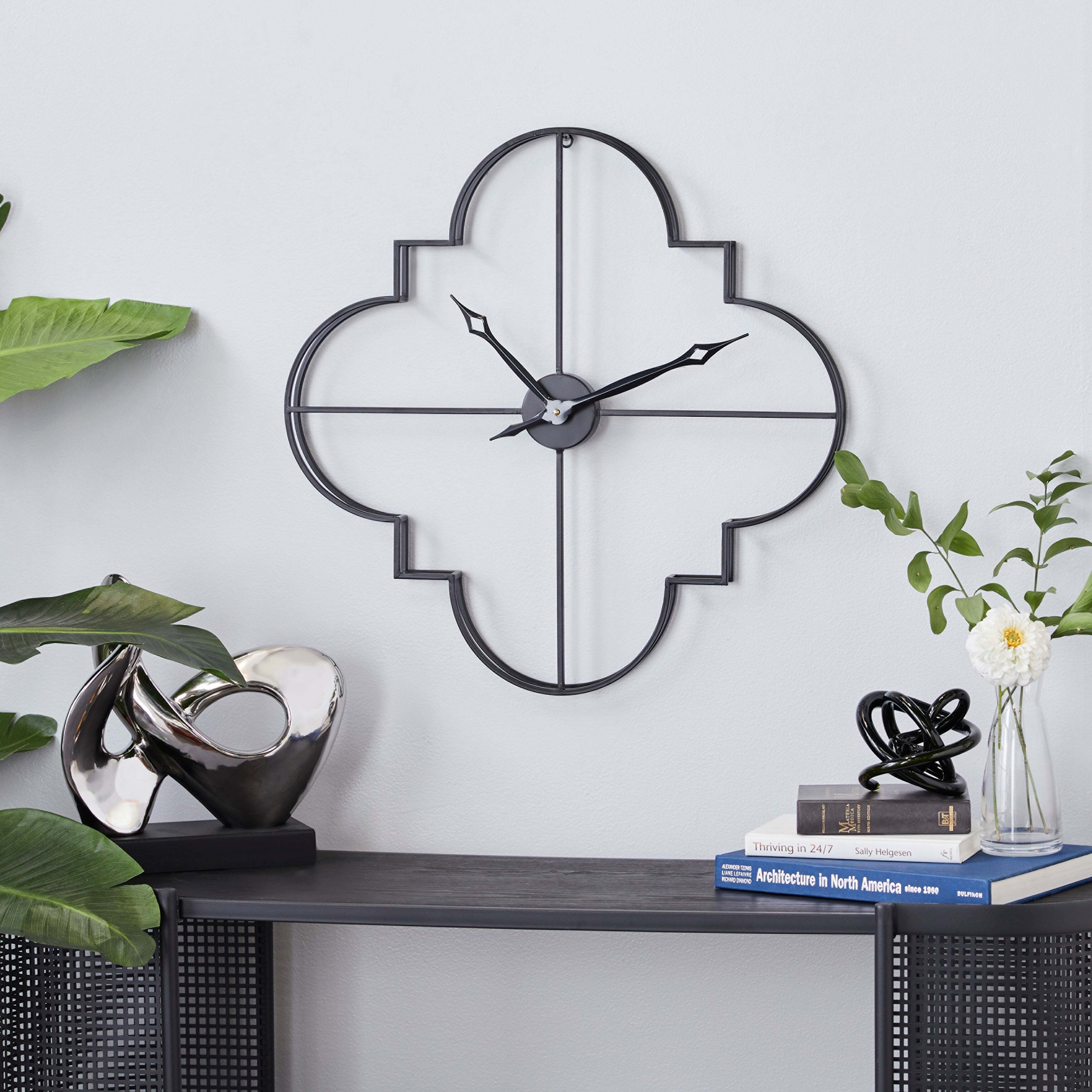 Abstract silhouette 2 foot wall clock