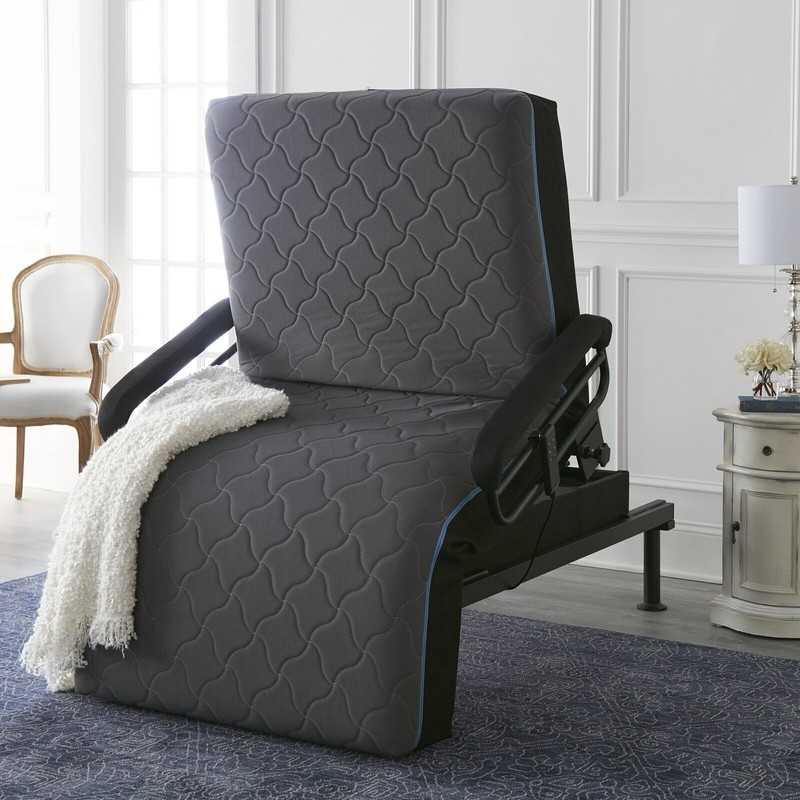 cream microfiber recliner