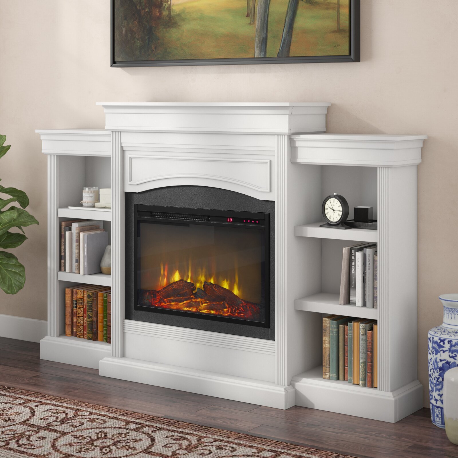 Allsop 69 3” W Surface Wall Mounted Electric Fireplace