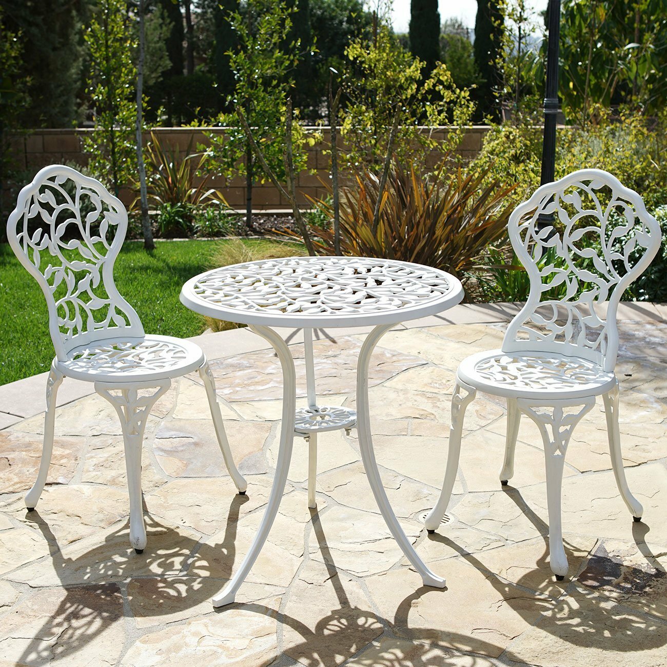 Aluminum Round Pub Table and Chairs