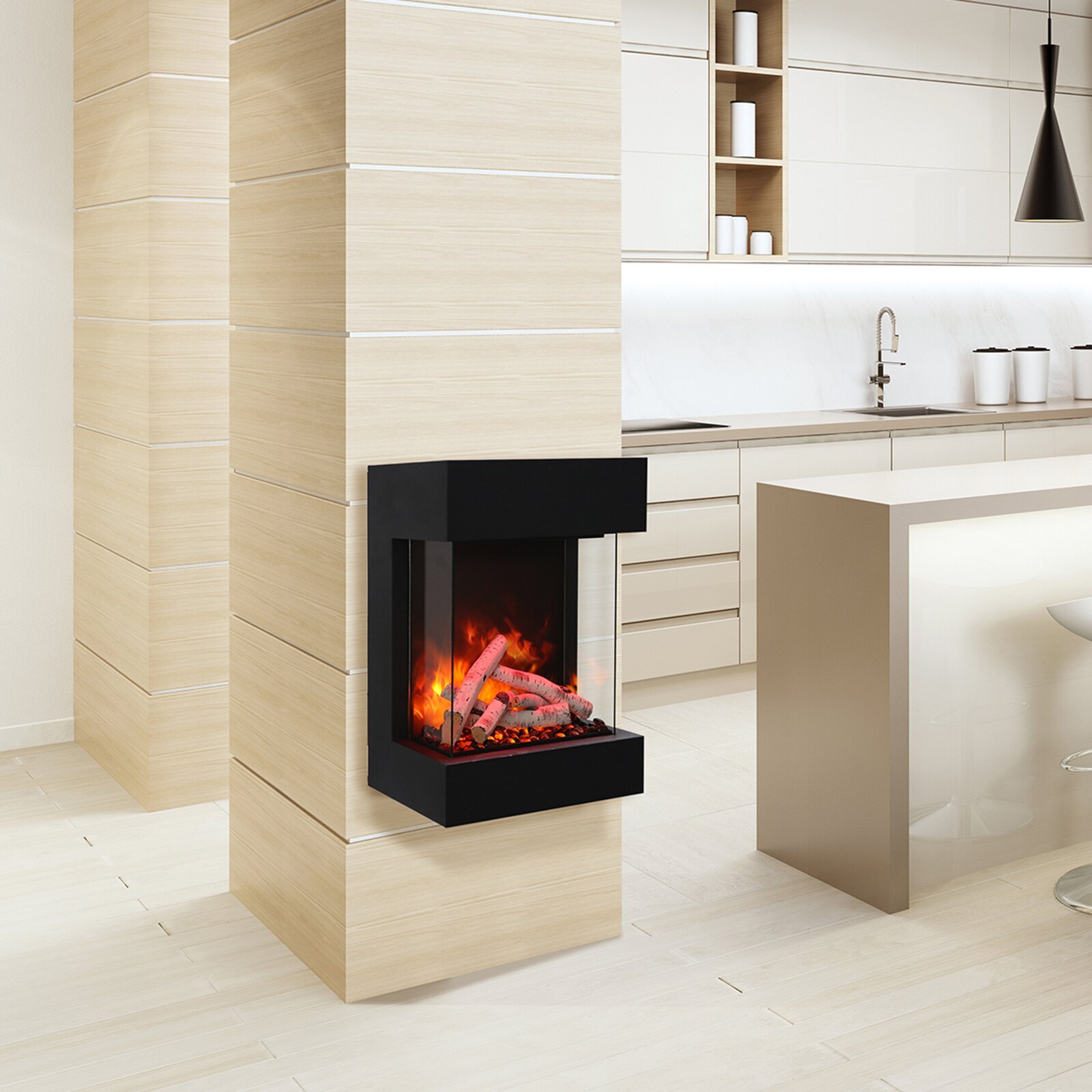 Amantii Small Cube shaped 19,62'' W Electric Fireplace