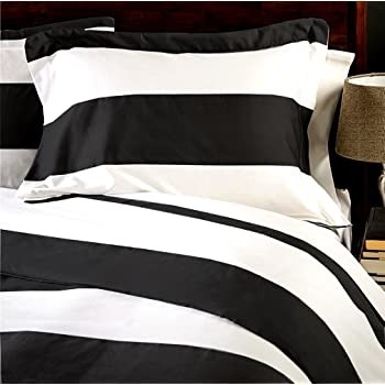 Amazon com marrikas 600tc king stripe black with white 1