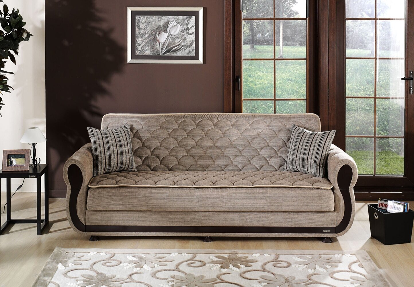 Ansonville 90 5” Rolled Arm Sofa Bed