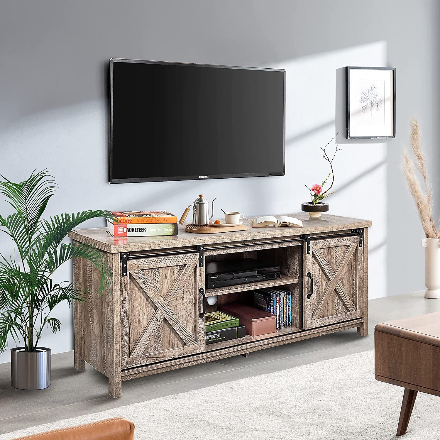 Ariston Solid Wood TV Stand for TVs up to 65”