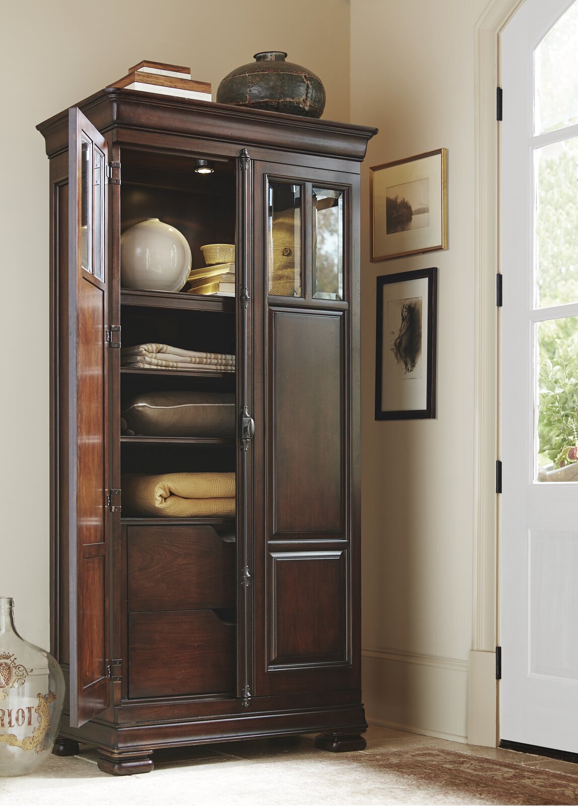 Armoire Used as a Tall Thin Cabinet
