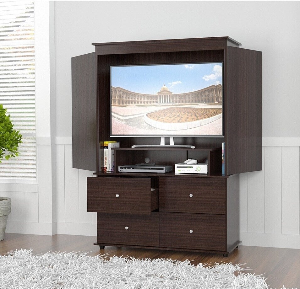 Audio/Video Armoire TV Cabinet with Back Panel