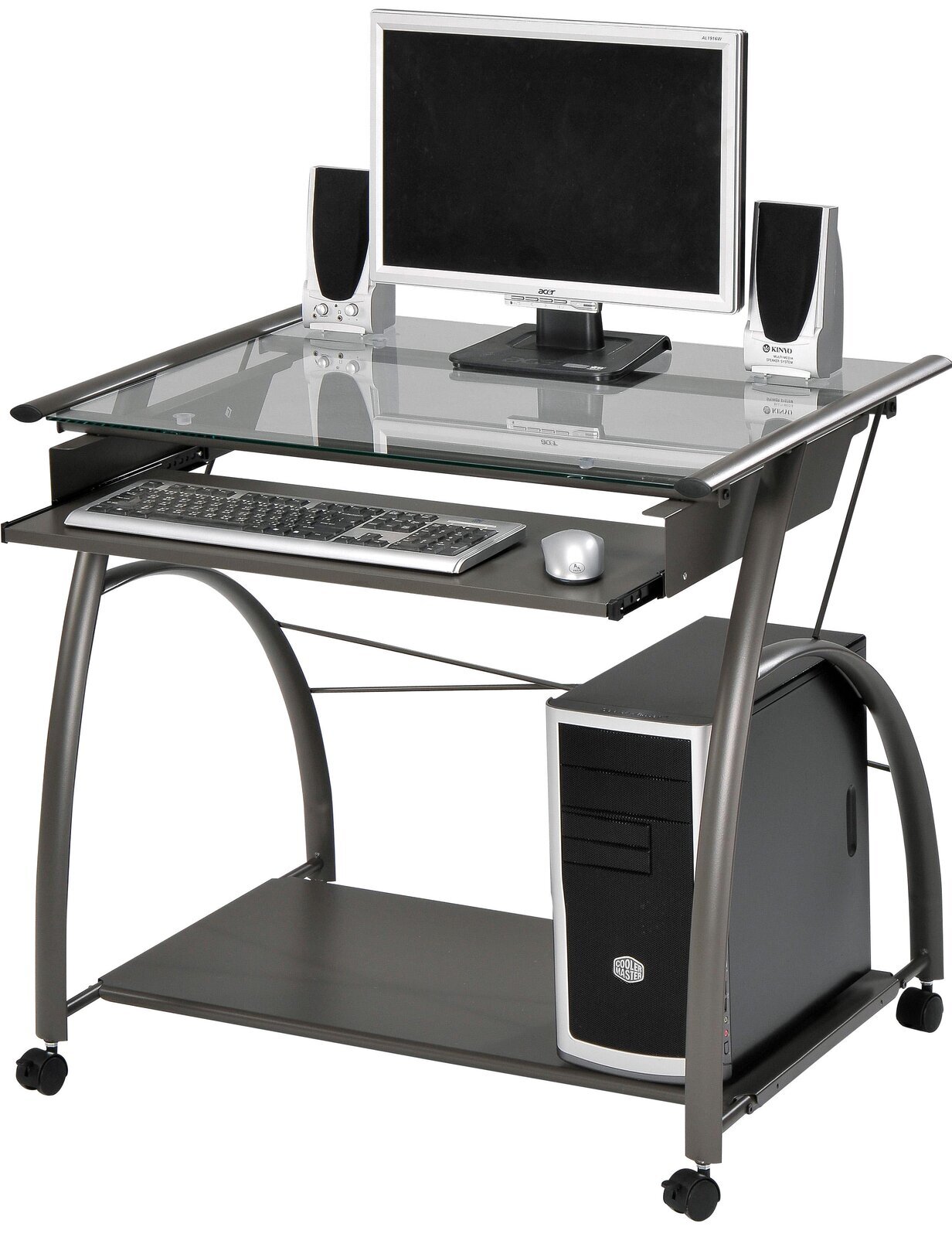 Baillargeon Pewter Computer Desk