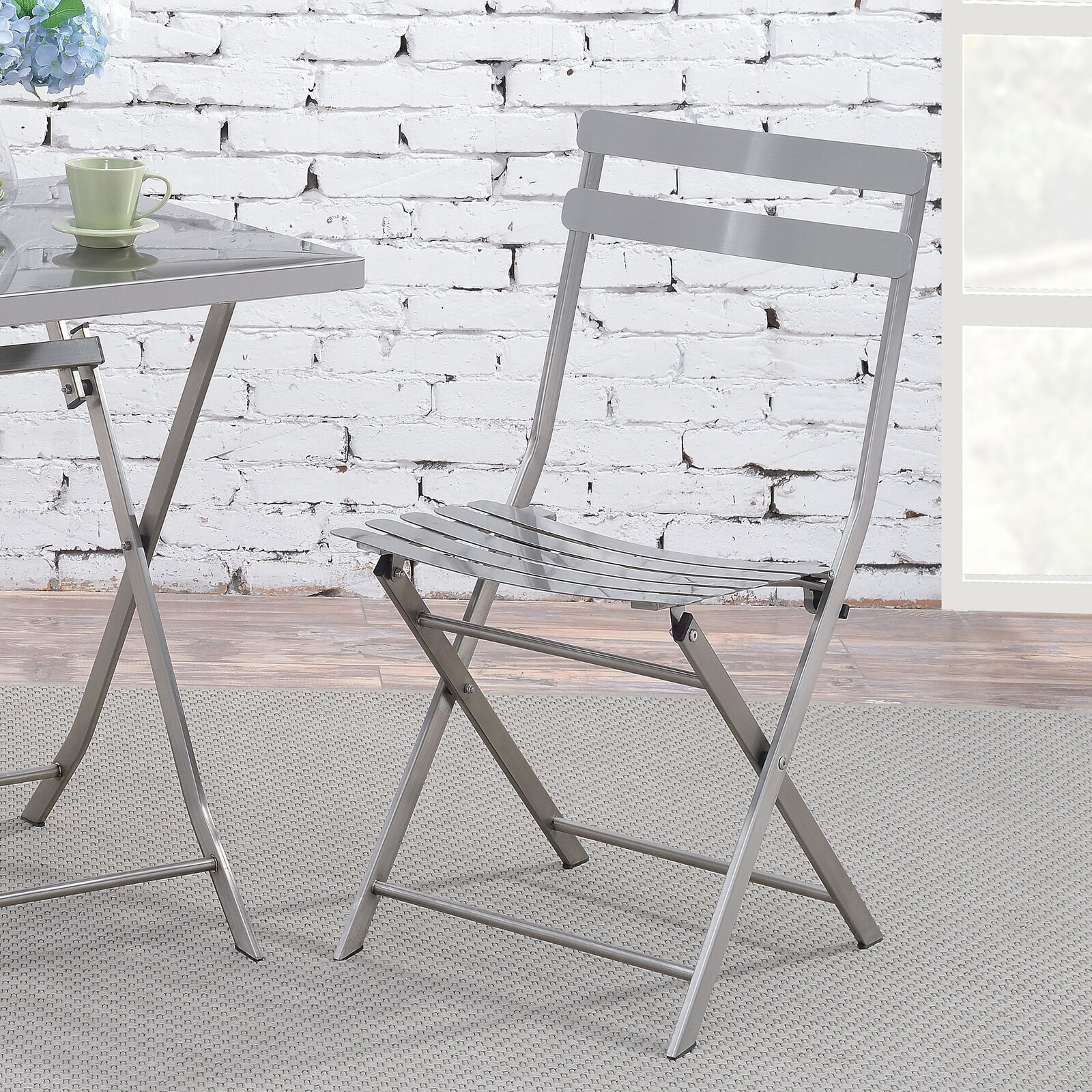 Bistro fold up dining chairs