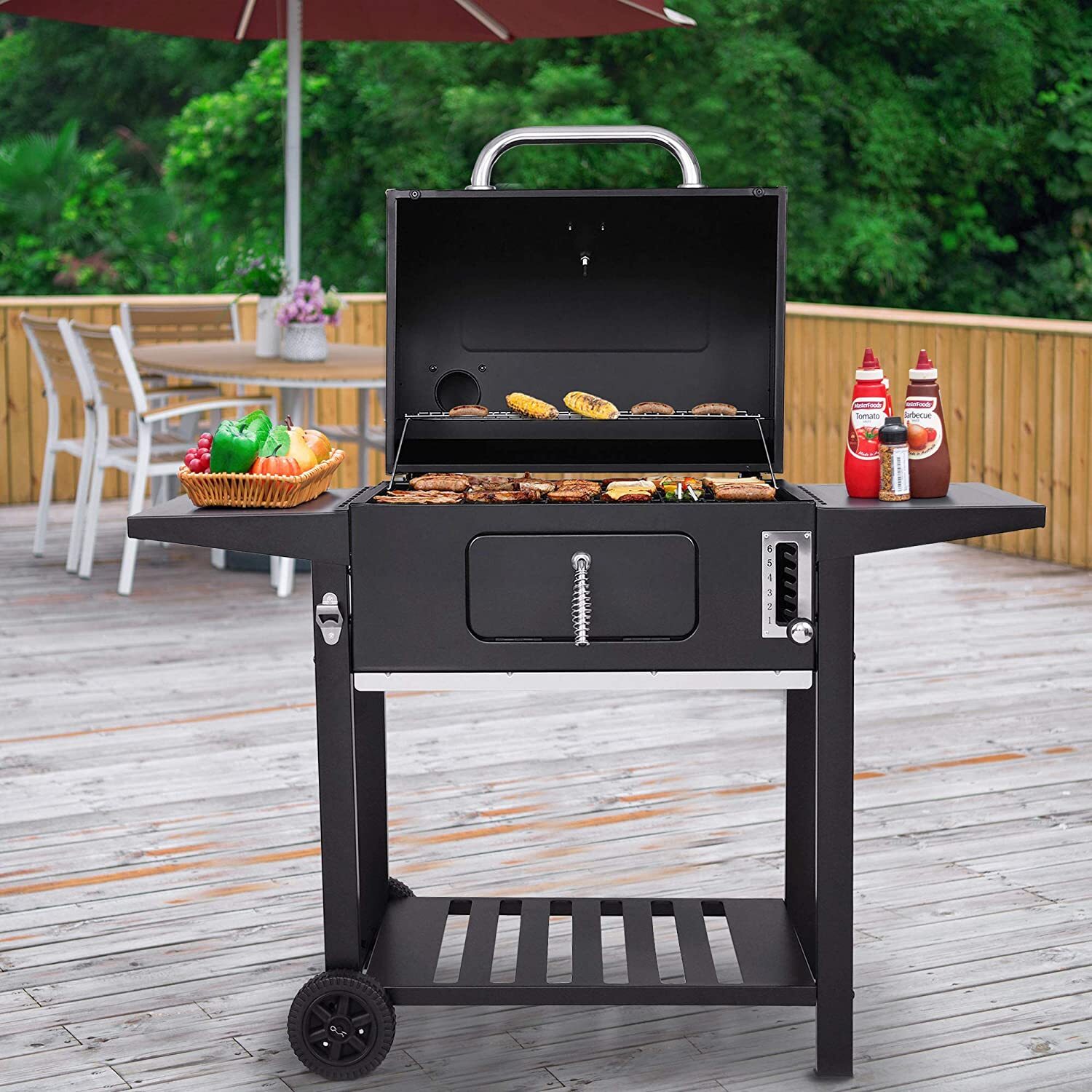 Black Large Charcoal Grill