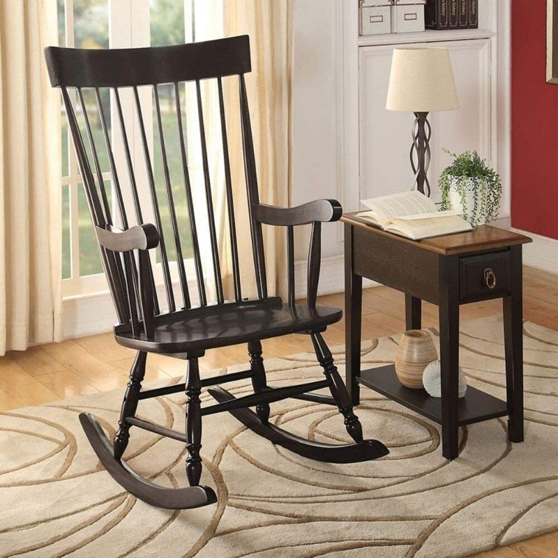 dark wood nursing chair