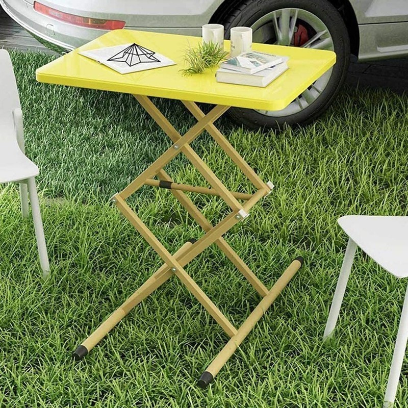 Bright Yellow Smile inducing Outdoor Coffee Table to Dining Table