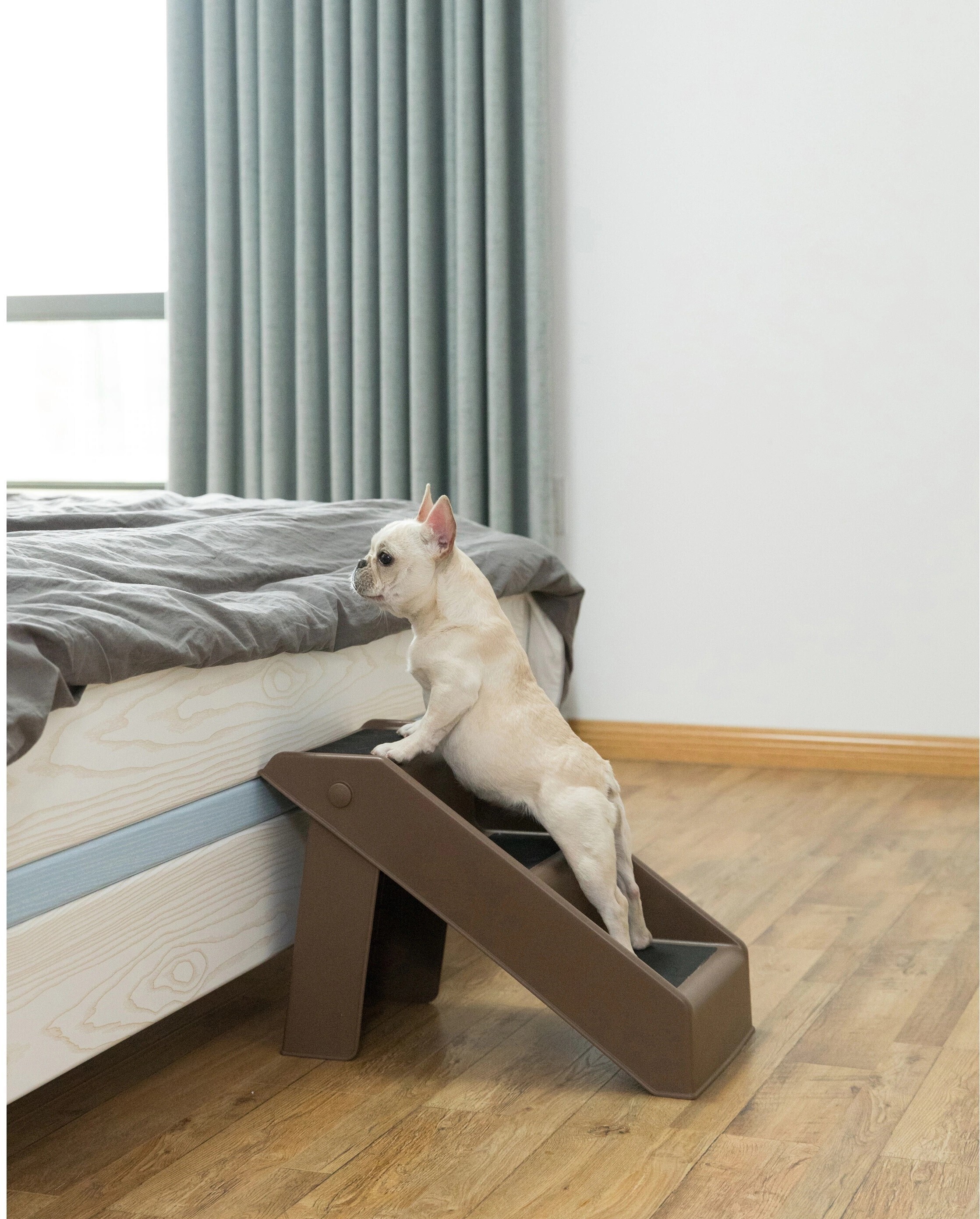 Budget friendly foldable dog stairs for high bed