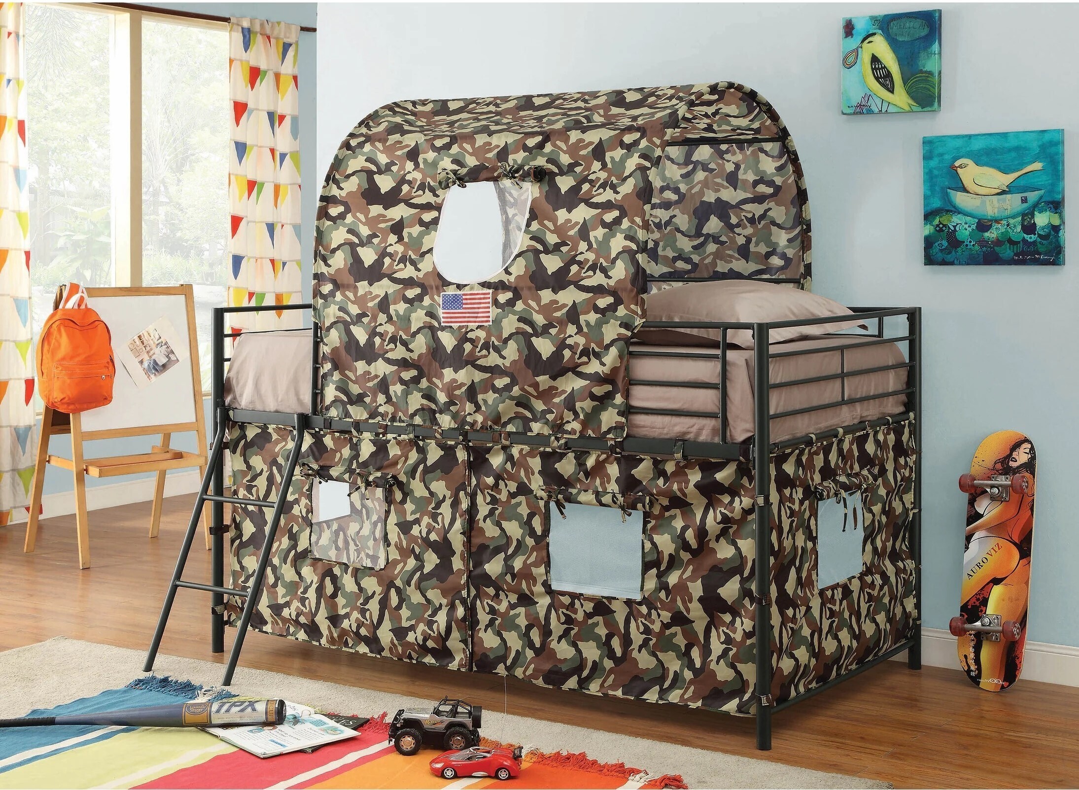 Bunk bed tents that offer fun for both the bottom and top bunks