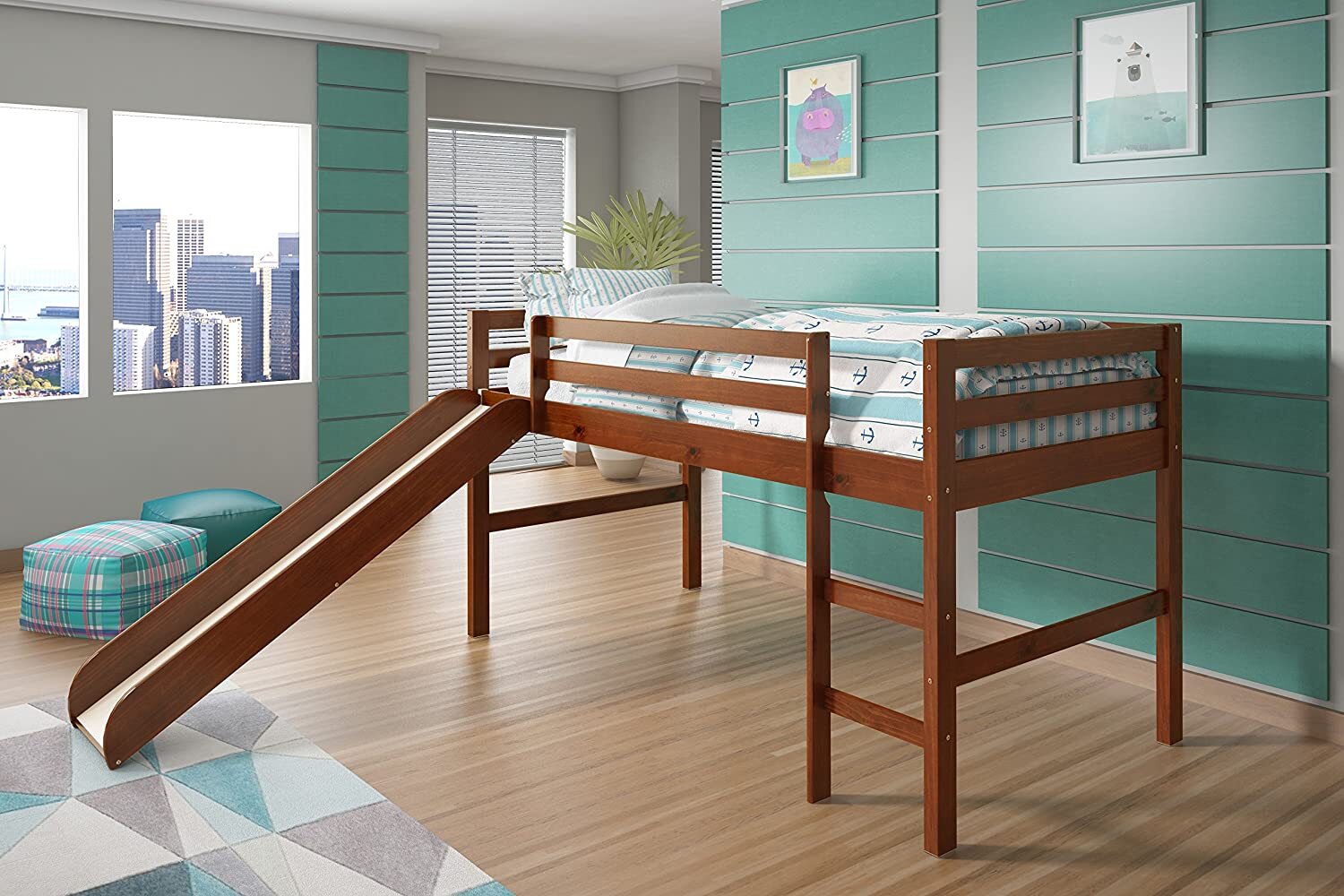 Bunk Bed with Stairs and Slide