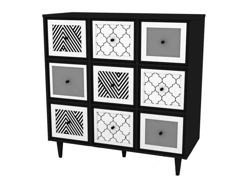 Cabinet with a lot of drawers introducing a pattern (or two)