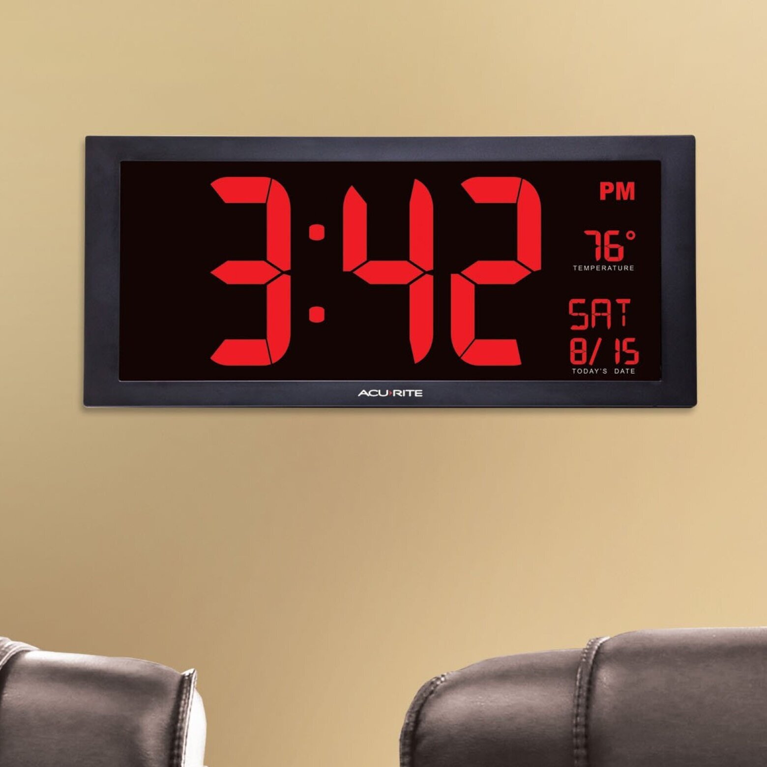 Calendar Digital Wall Clock with Seconds