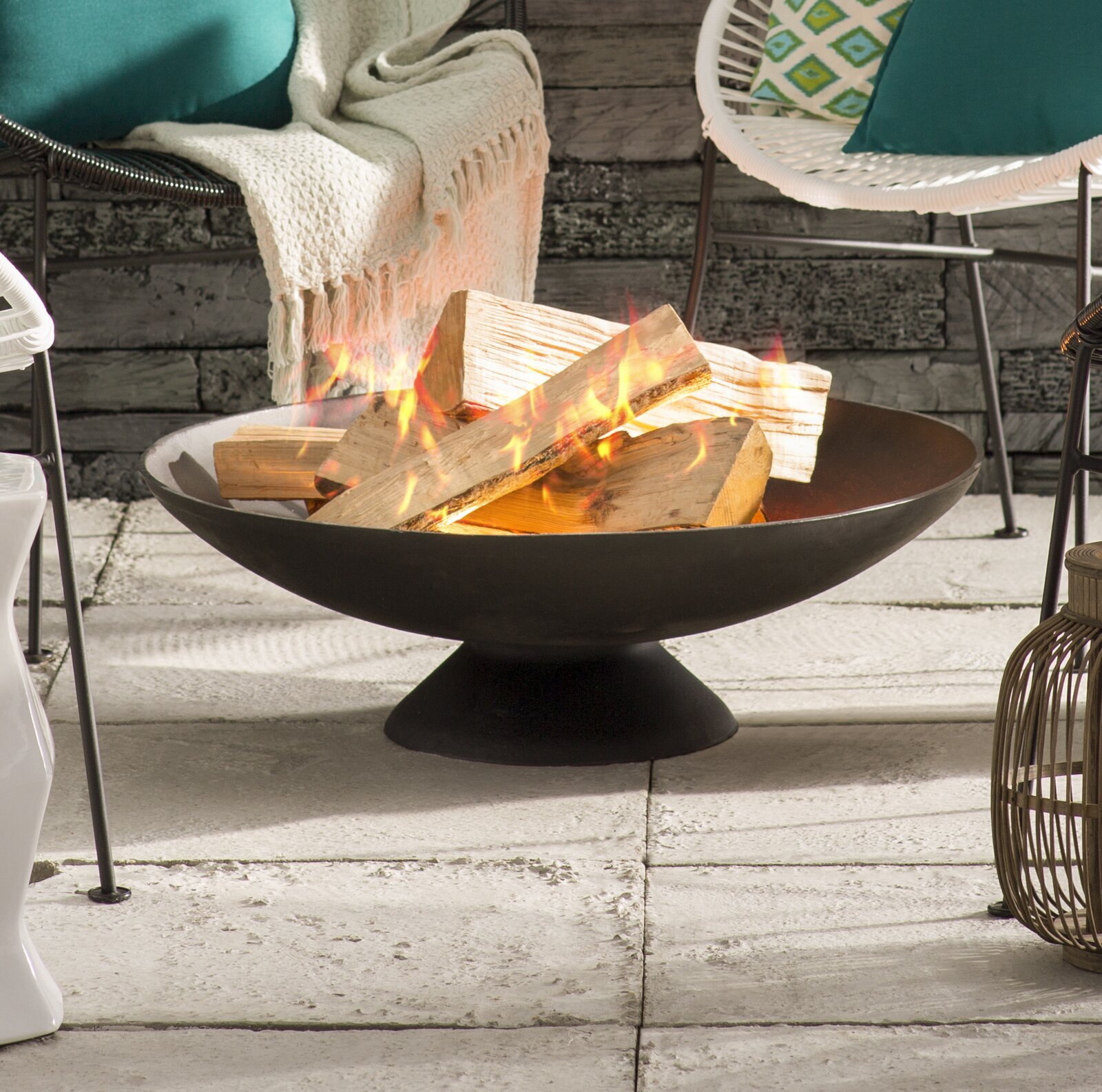Cast Iron Outdoor Wood Fire Dish 