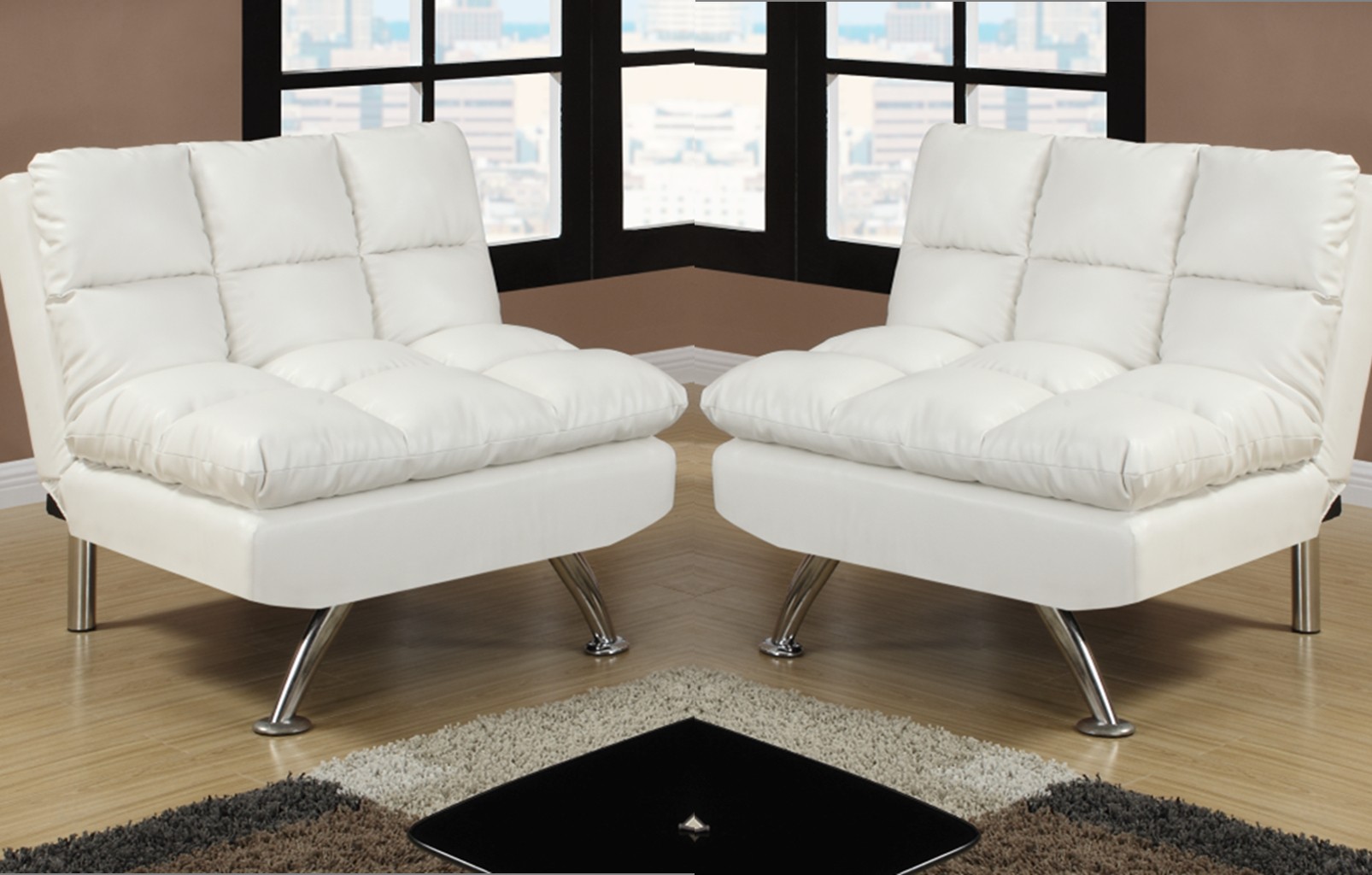 Chalbury white adjustable chair from chaise sofas perth