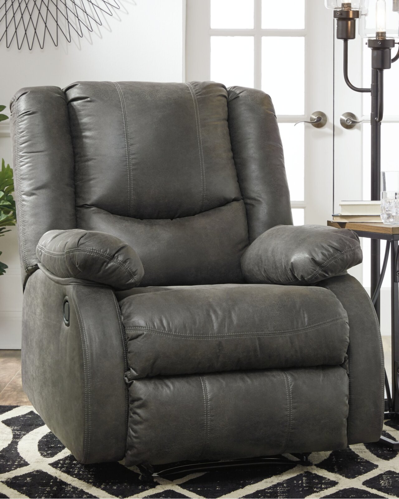 Chic Gray Small Wall Hugger Recliner for Small Spaces