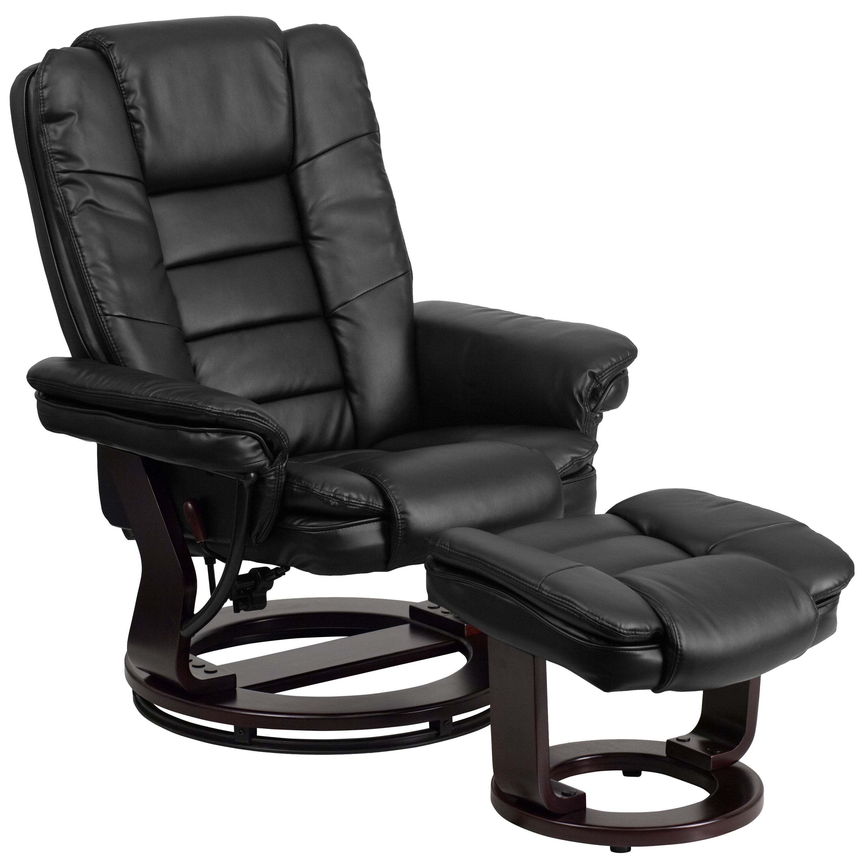 Classic Black Leather Recliner