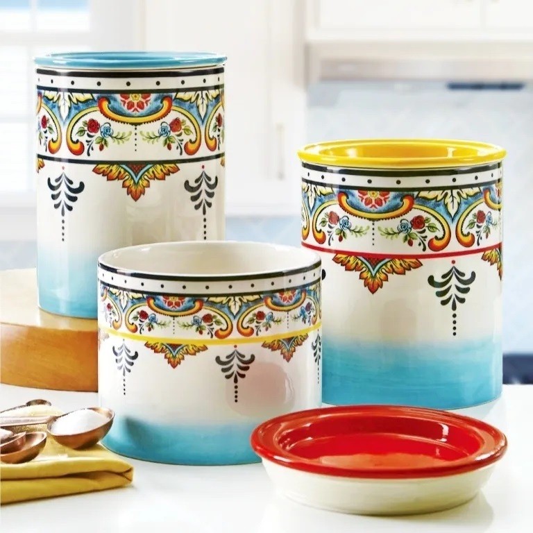 Colorful Holland Unusual Kitchen Canisters