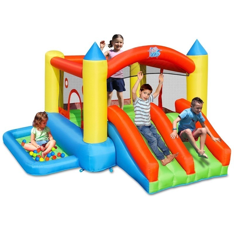 Colorful inflatable slide
