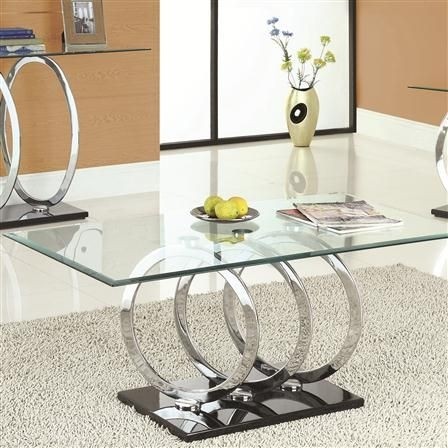 Contemporary chic furniture modern glass coffee table