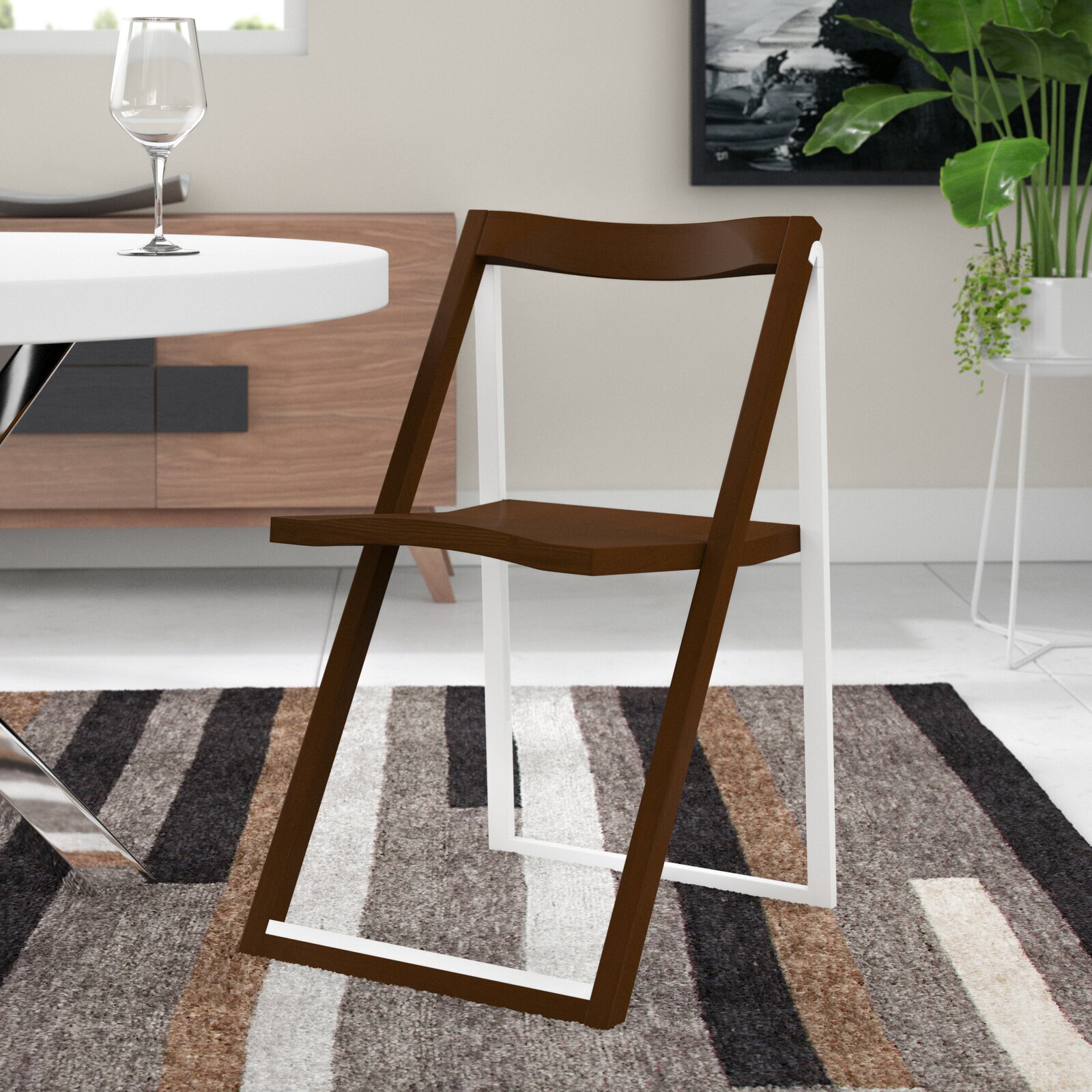 Contemporary folding dining chairs