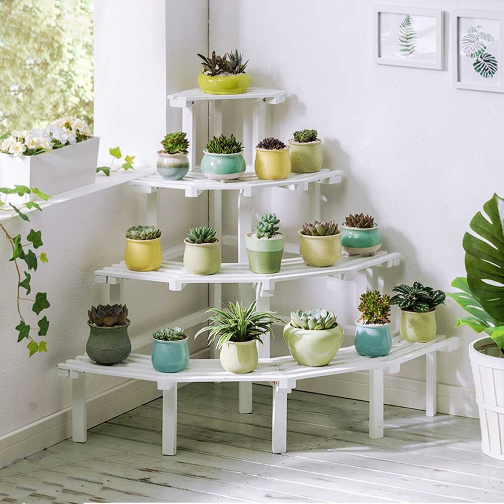 Corner styled Multi tiered House Plant Table